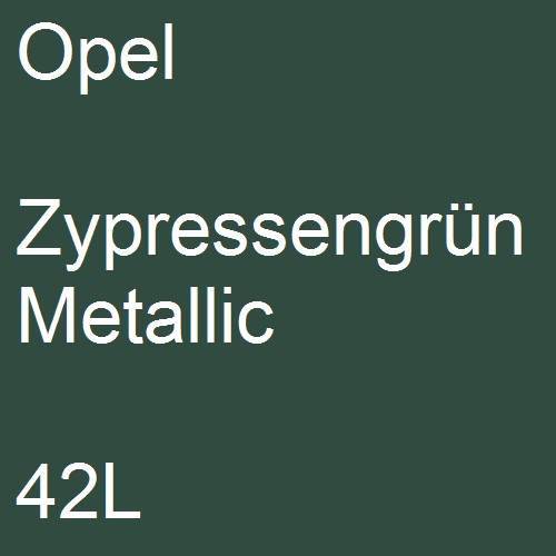 Opel, Zypressengrün Metallic, 42L.